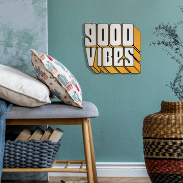 Good Vibes | Ahşap Dekoratif Tablo